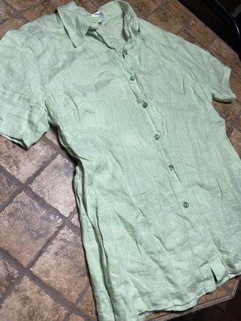 Chic Camicia Di lino-tg M/L-donna👌feste👌vacanze
