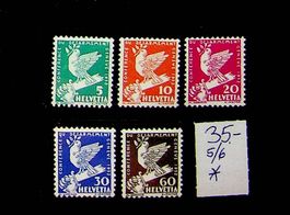 SUISSE 5 TIMBRES NEUFS* 1932. SBK 35.00 /U259