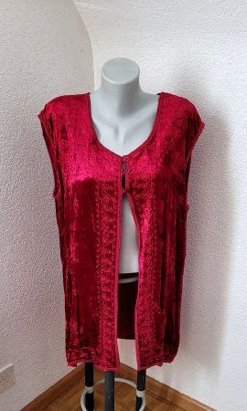 NEU! kurzarm Gilet / Jacke Samt Stickerei Gr. XXL BOOM BABA