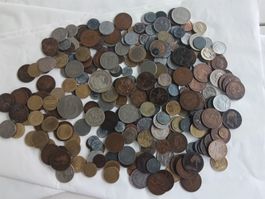 1,7 Kilo alter Münzen, ab 1880, grosser Teil vor 1950