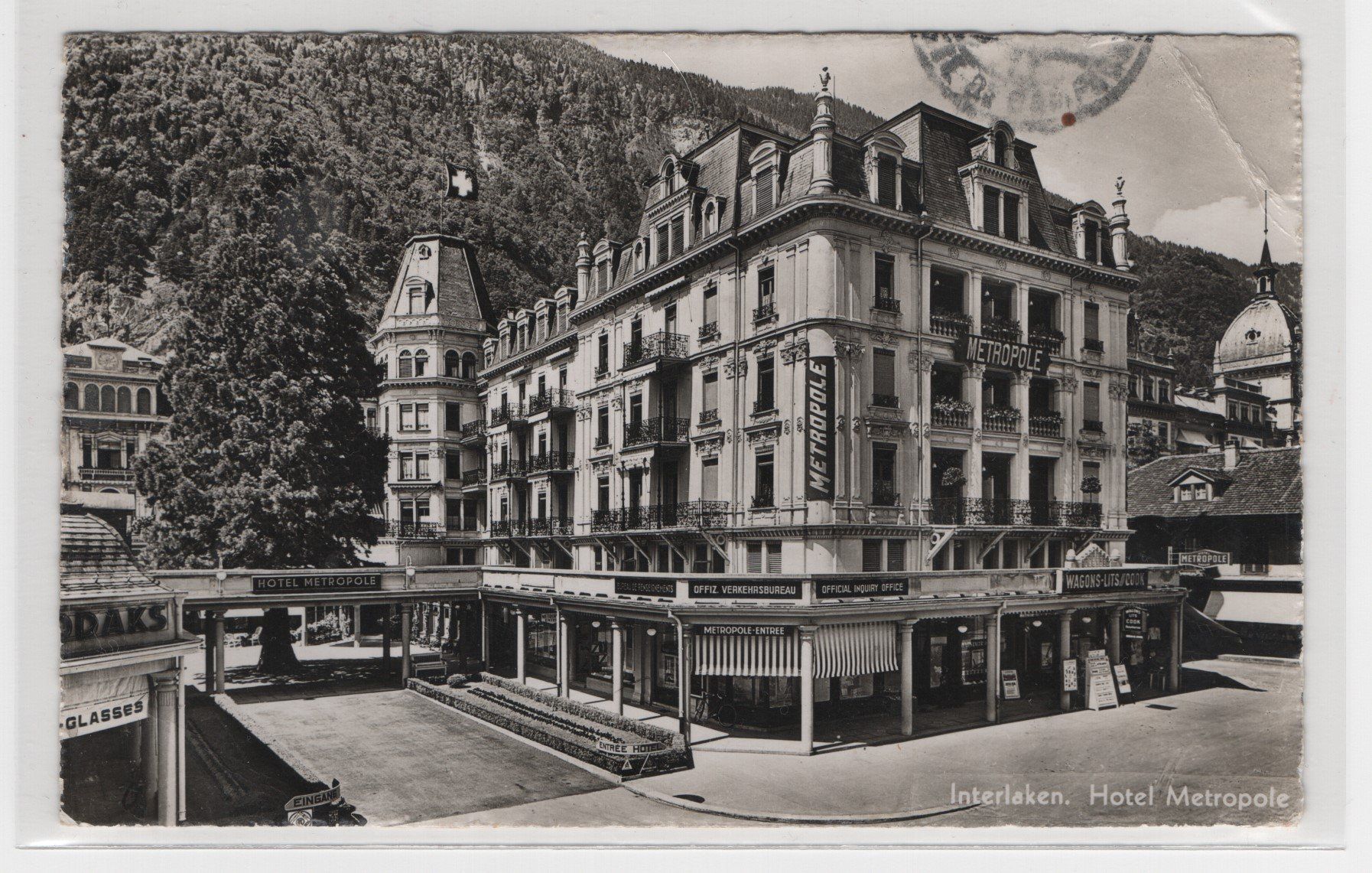 Cartoline postali: Ansichtsk. Interlaken 11.V.1944 Militär mit Feldpost Stempel – Usato da Gordola venduto da tist