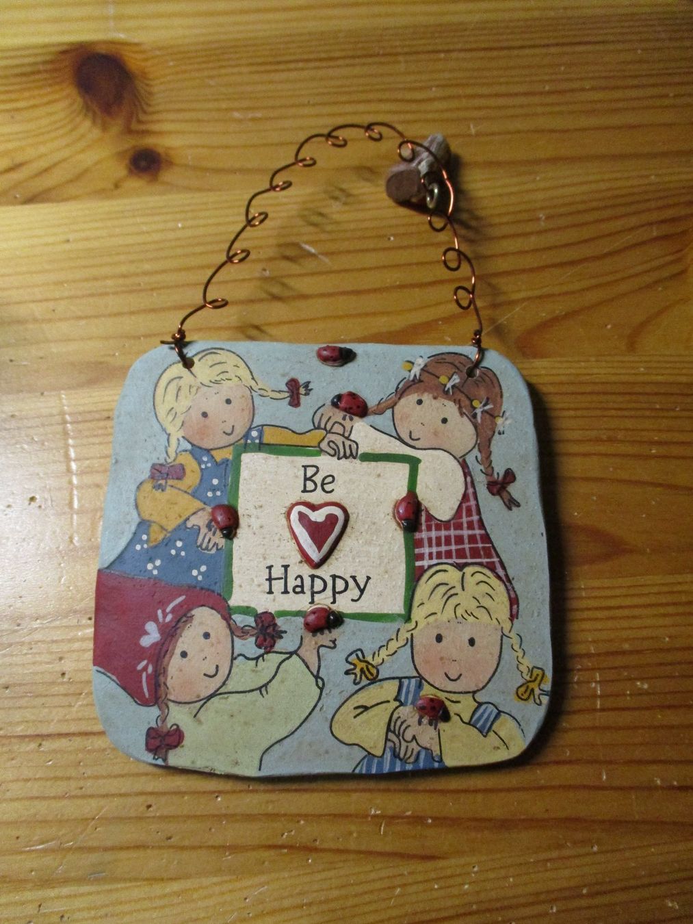 Figuren: Annekabouke Be Happy Schild – Neu (gemäss Beschreibung) aus Felsberg von sanwill