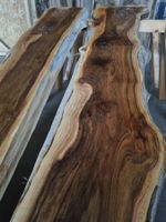 Nussbaum Massivholz Klotzbretter Natur 4 Stk 55-48 mm