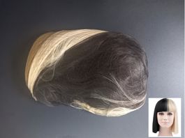 Doppelte Perücke schwarz/blond - Perruque double couleur