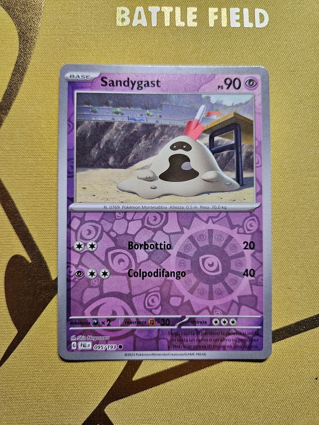 Pokémon Carte collezionabili: Paldea Evolved - Sandygast – Usato da Bellinzona venduto da Pokemarco