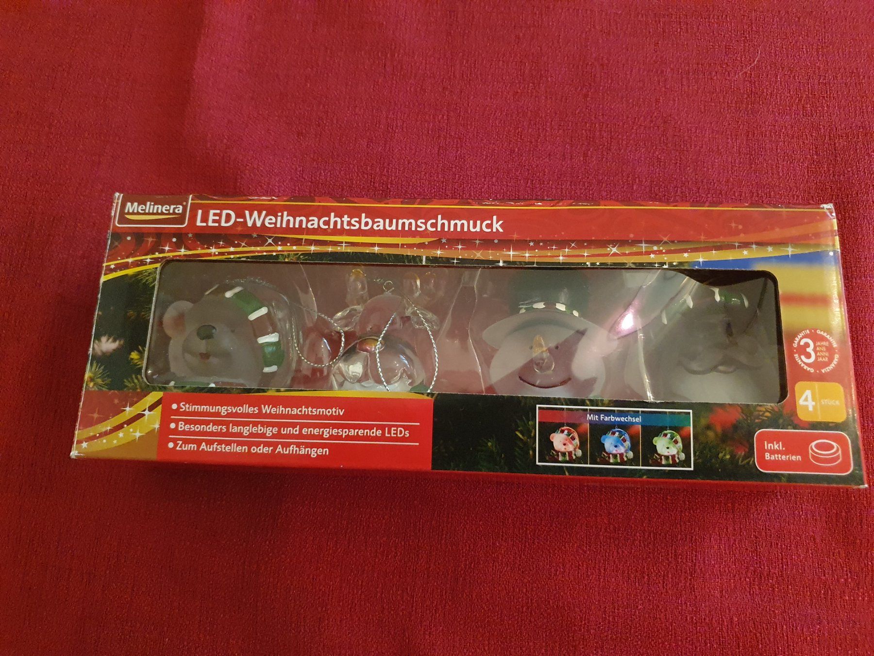 Tutte le decorazioni: LED Weihnachtsfiguren 4er-Set – Christbaumschmuck & Deko OVP – Nuovo e nell'imballaggio originale da Abtwil AG venduto da MaVo.0710 3