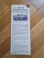 Alte Netzplan CGTE Genf Tram Trolleybus Vintage