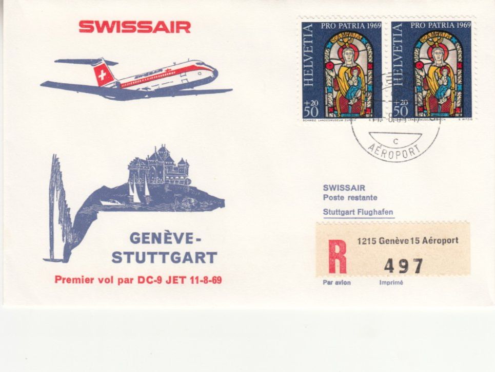 Tutti i francobolli: SLH RF 69.17a Genève-Stuttgart – Usato da Bürglen TG venduto da StampGraf