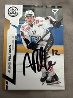 Eishockeykarte Aleksi Peltonen HC Lugano mit Autogramm