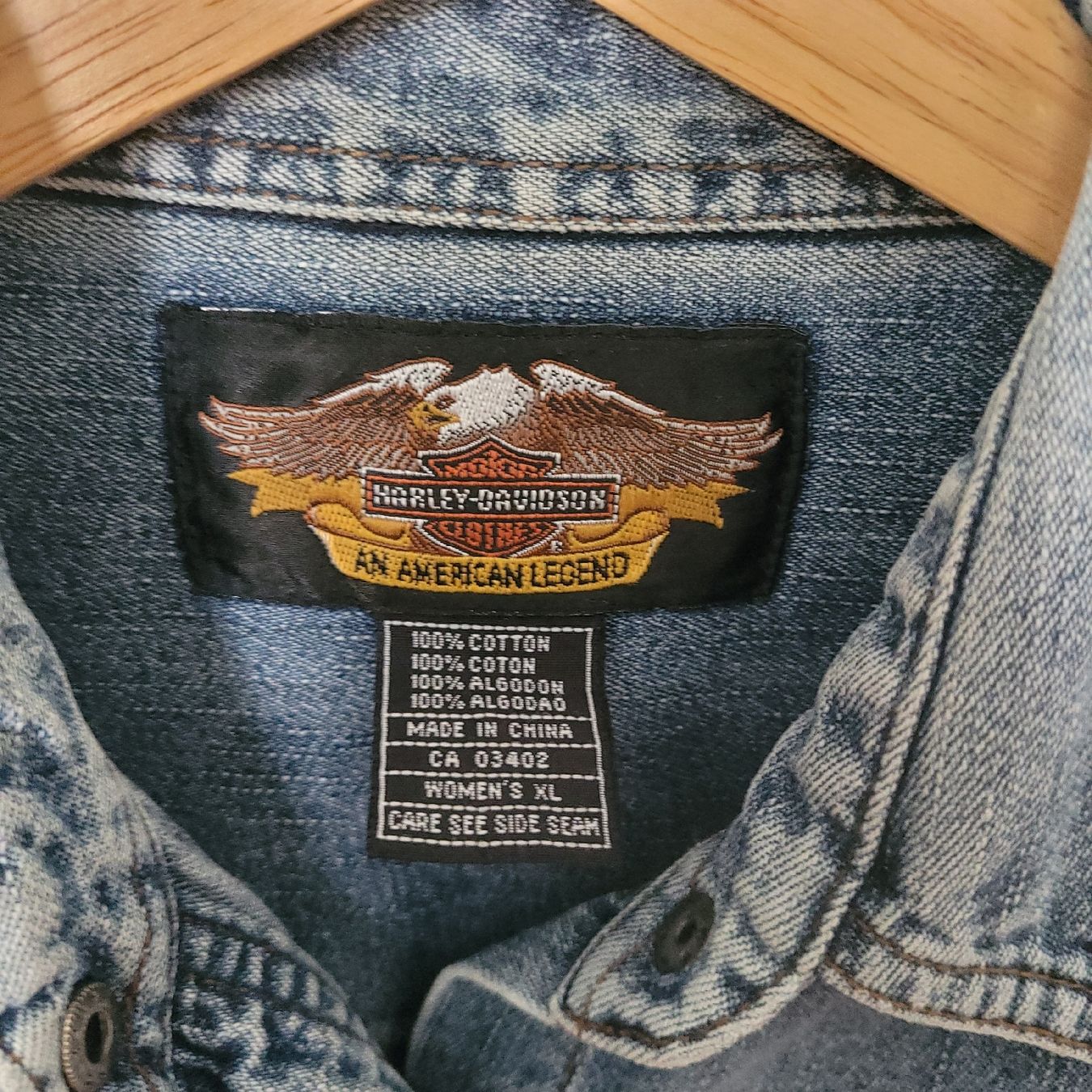 Harley-Davidson Camicette: Jeanshemd Vintage Harley Davidson – Usato da Schönenwerd venduto da rosamanda 2