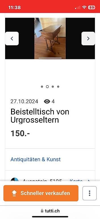 Tables: Urgrossmutter s Tischli – D'occasion à Auenstein par Carolli 3