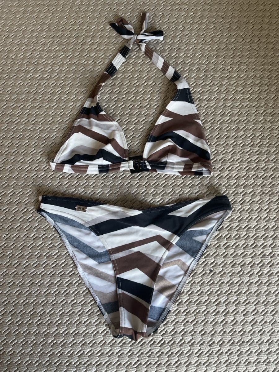 Costumi da bagno & Bikini: Nekholder Bikini, braun/schwarz/weiss, 36 – Usato da Solothurn venduto da Bobesch08