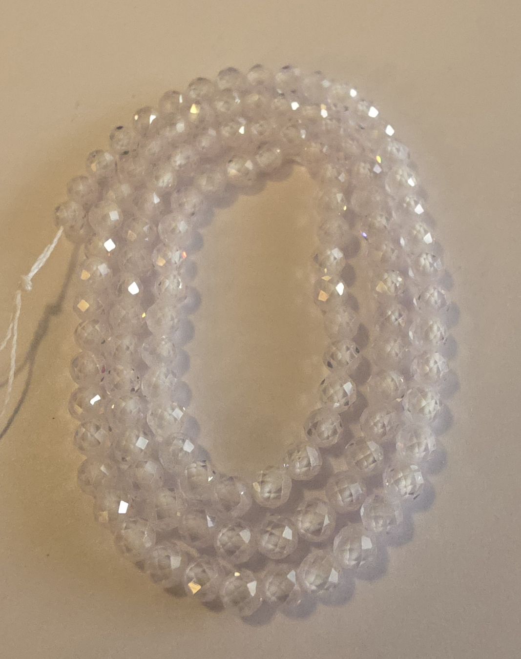 Minerali & Pietre curative: Zirkon Weiss facettiert 3mm. Strang – Nuovo e nell'imballaggio originale da Menziken venduto da Mirager 2