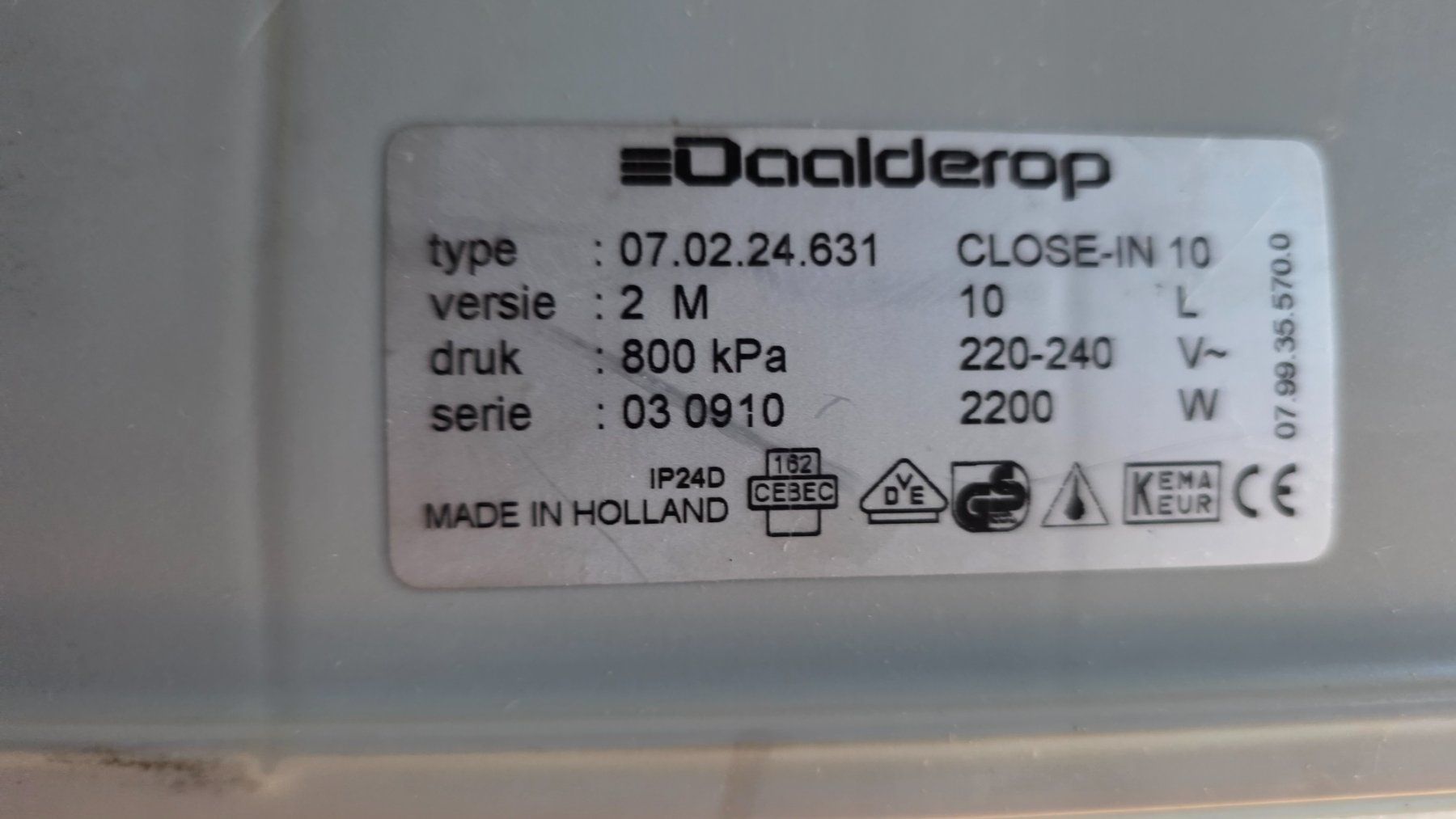 Sanitari: Chauffe-eau Daalderop Close-In 10 litres – Usato da Bionnens venduto da Meg011 4