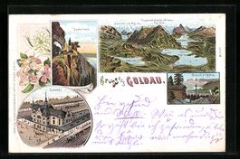 Litho Goldau, Bahnhof, Kräbelwand und B