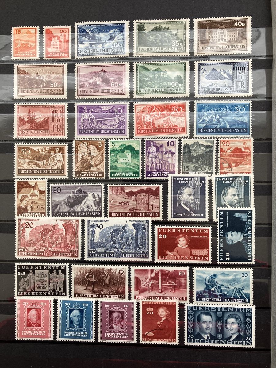 Tutti i francobolli: FL Liechtenstein ab 1934 gest/ungest/postfr. – Usato da Cham venduto da Diablo1232