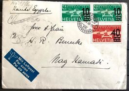 1938 Flugpost - Winterthur nach Alexandria- Ägypten