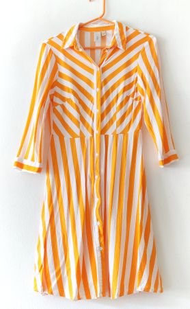 YAS  Streifen Blusen-Kleid HEMD Dress maritim Gr.XS wie Neu