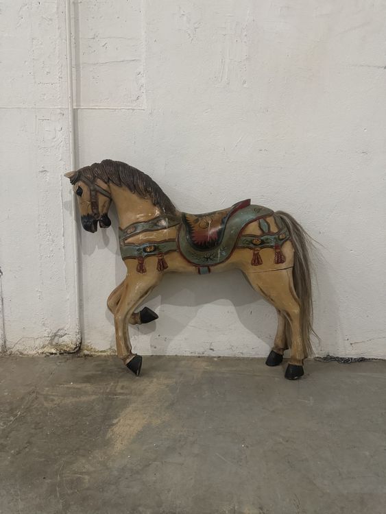 Grande Sculpture Poterie Suédoise Erik Mornils Nittsjö – Cheval Peint à La Main, Vintage Années 60/70