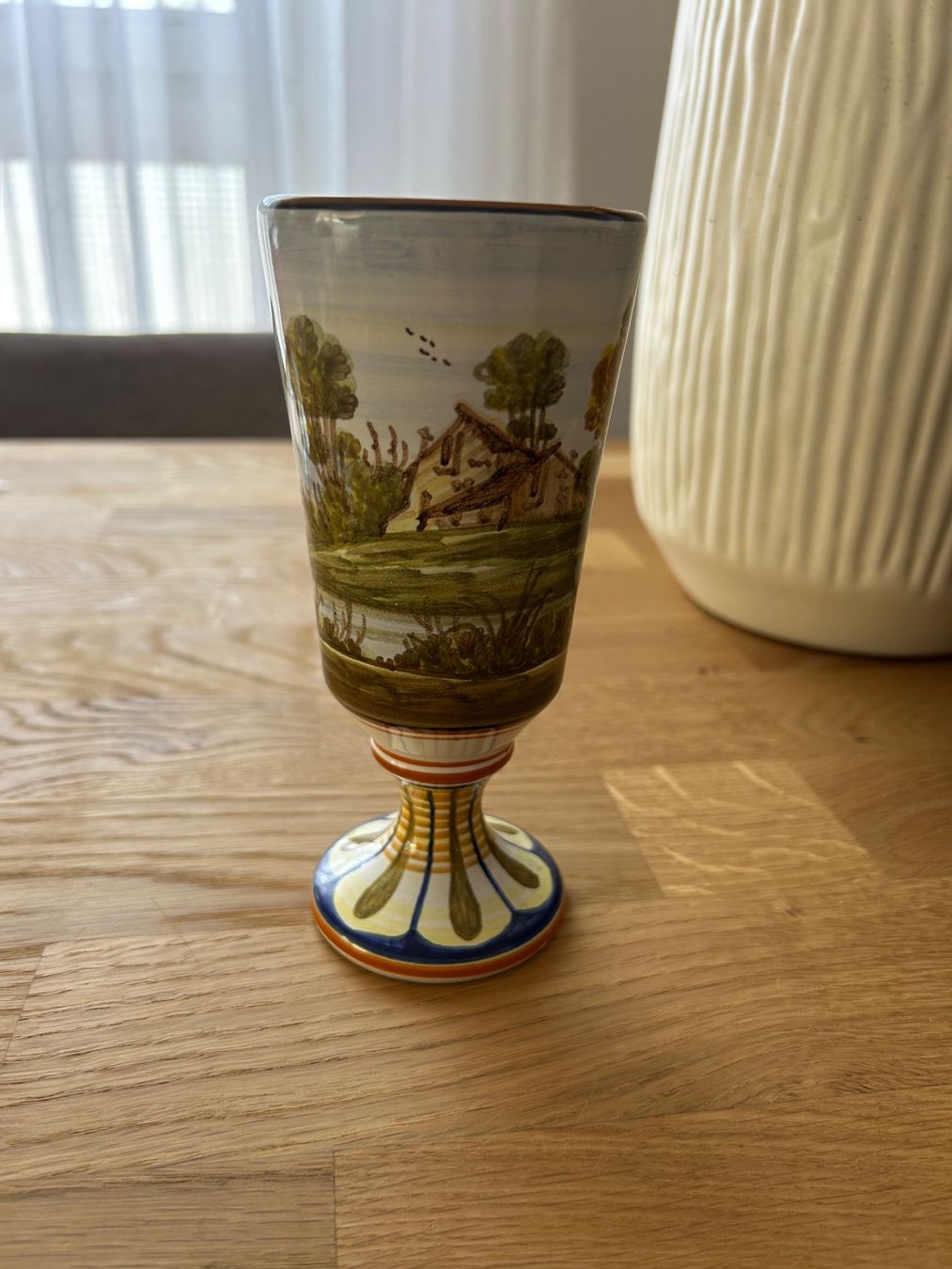 Sonstiges zum Sammeln & Seltenes: Keramik Kelch Castelli handbemalt – Gebraucht aus Neuhausen von cha_29dk