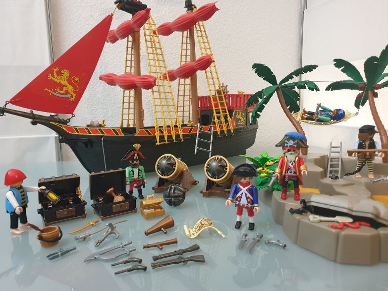  Playmobil - grosses Piratenschiff 65 cm & Superset Piraten (Gebraucht Bildidee 