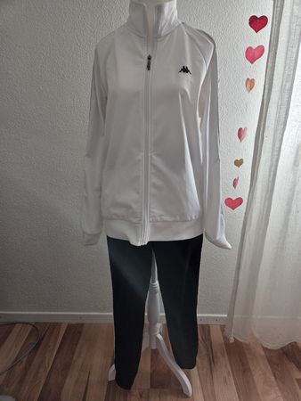 Trainingsanzug Kappa weiss schwarz Grösse M / L