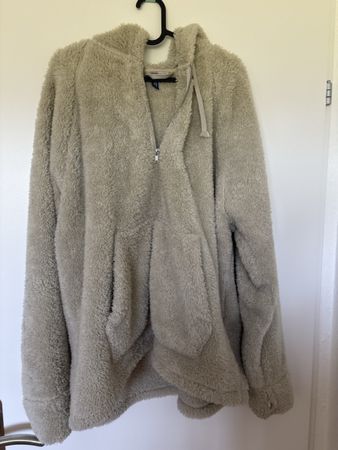 H&M Divided Fleece Pullover beige Grösse L
