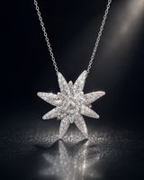 SWAROVSKI  KETTE HALSKETTE EDELWEISS SILBER FUNKELTRAUM