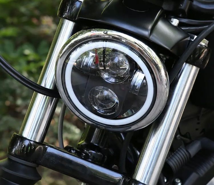 2 LED Scheinwerfer Motorrad 5 3/4 NEU*