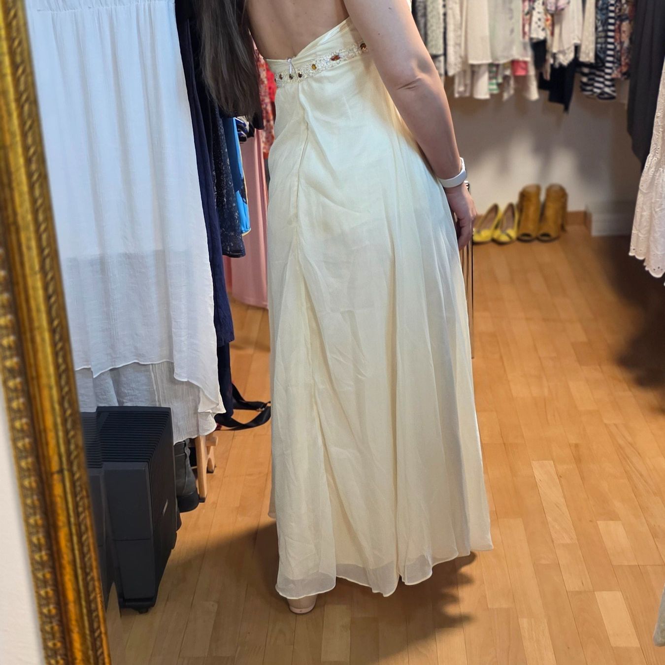 Vestiti: Vintage Maxi Kleid Creme S/M – Difettoso da Wald ZH venduto da CapLux 2