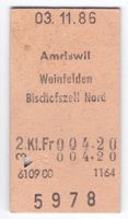 Billette Amriswil - Weinfelden - Bischofszell Nord