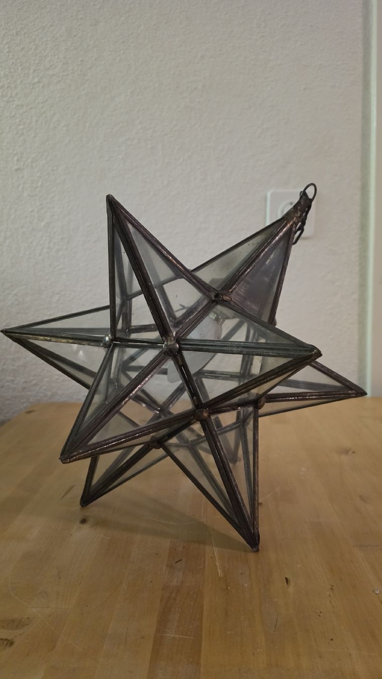 Lampade: Stern-Laterne in Tiffany Technik antik – Usato da Rheinfelden venduto da Ragg