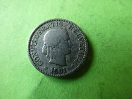 Schweiz 1901,  5 Rappen