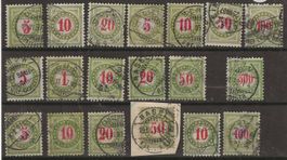 TAX99 - Lot de timbres taxe type chiffre