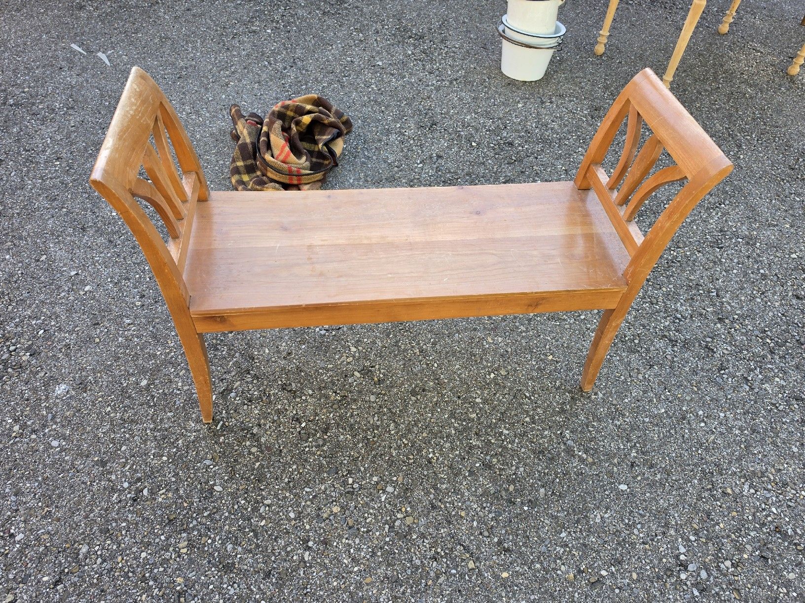 Panchine: Holzbank mit zwei Lehnen,   – Usato da Mettlen venduto da elios0888 2