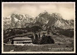 AK Unterwasser, Bergrestaurant Iltios mit Säntis und Schafbe