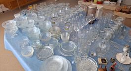 Grosses Glas Konvolut verschiedene Gläser und Schalen