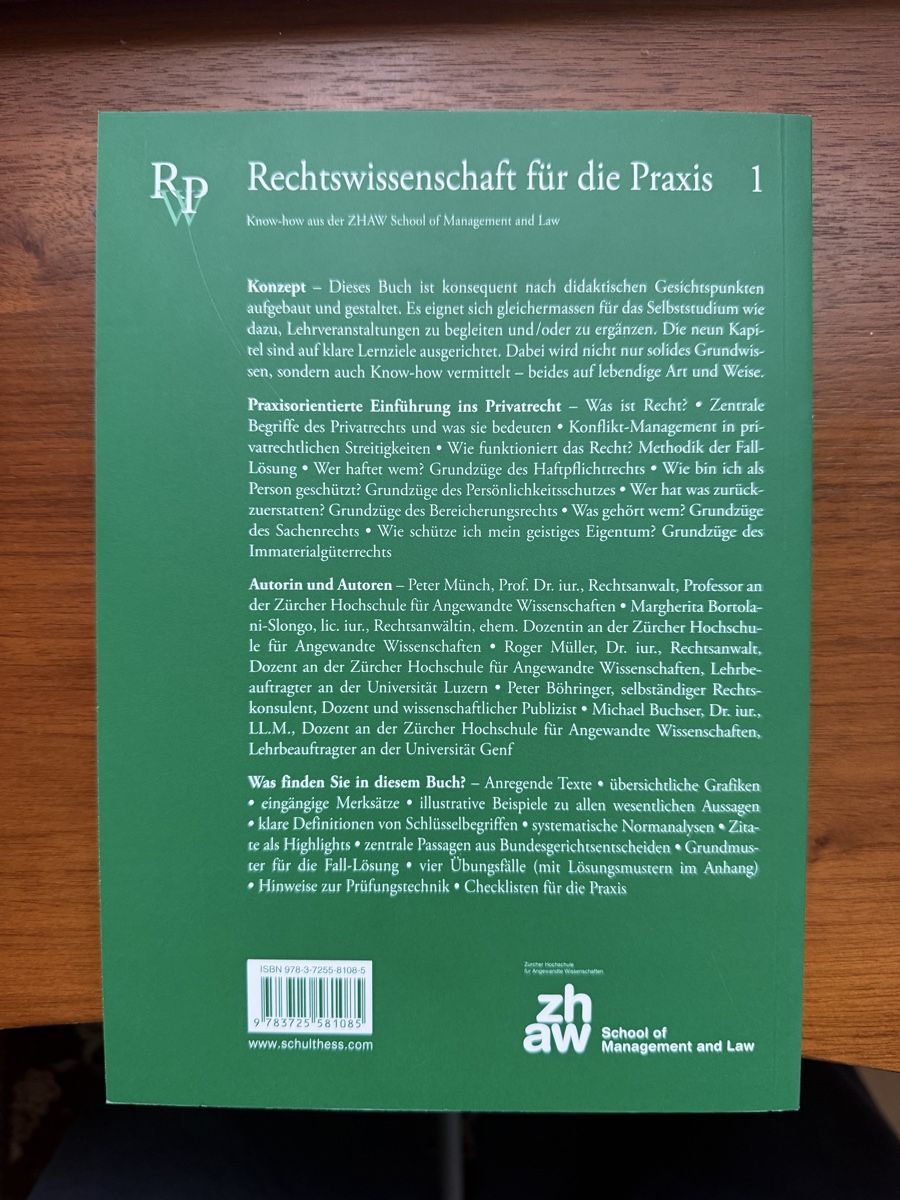 Libri: Praxisorientierte Einführung ins Privatrecht – Nuovo (secondo la descrizione) da Ittigen venduto da sim_s229 1