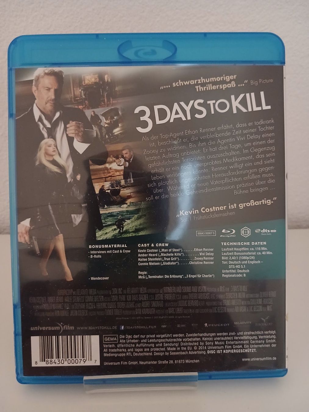 Tutti i DVDs: 3 Days to Kill – Usato da St. Margrethen SG venduto da SamusAran 1