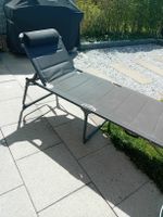 Gartenliege klappbar mit Sonnendach anthrazit gebraucht