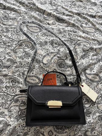 Ted Baker Black Leather Crossbody Bag - Brand New w/Tags