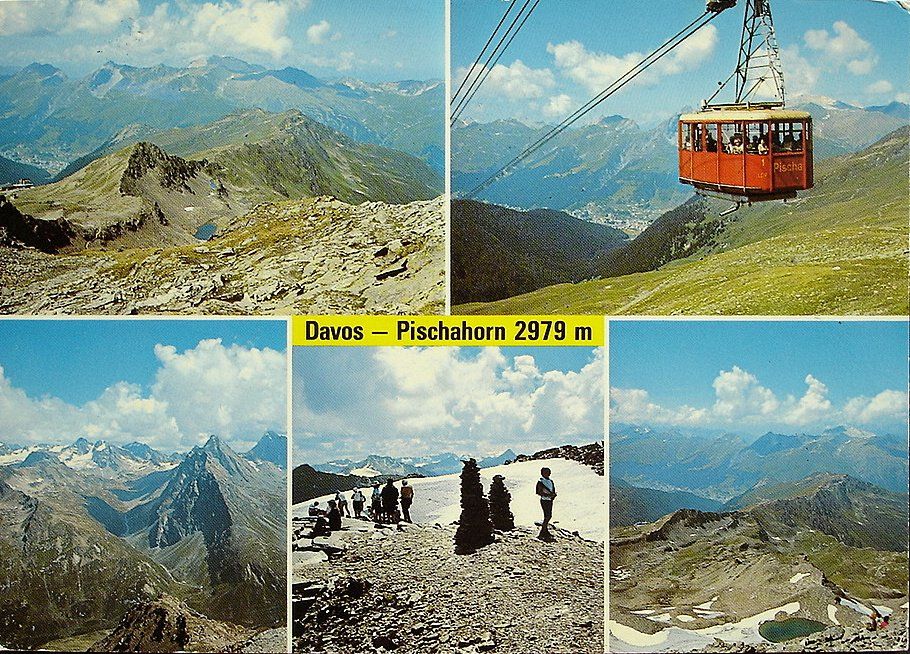 Cartoline postali: DAVOS - PISCHA Luftseilbahn – Usato da Jona venduto da philajona