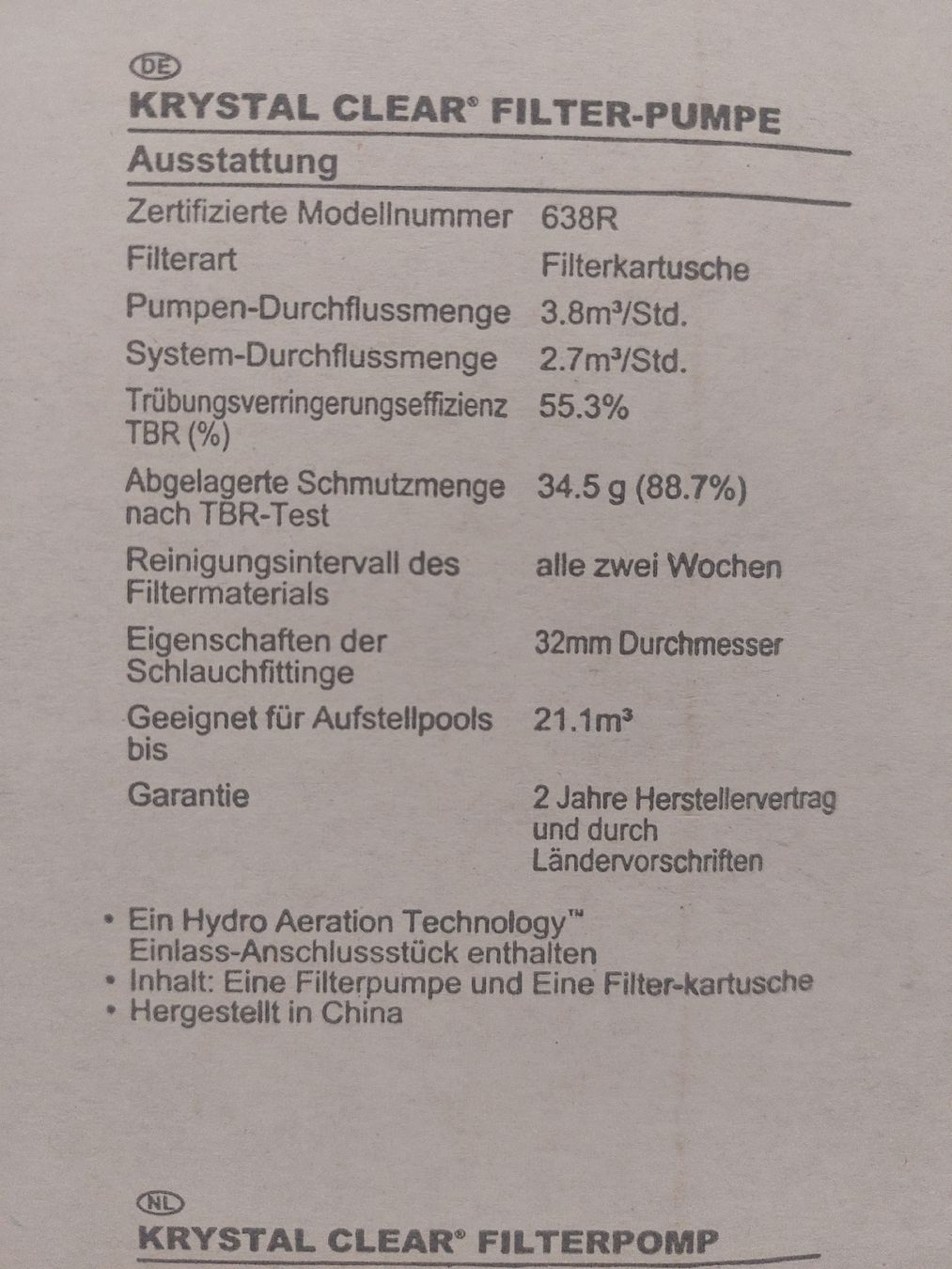 Intex Pumpen & Teile: Filterpumpe Intex C1000 – Neu (gemäss Beschreibung) aus Andwil SG von schreinermeister 2