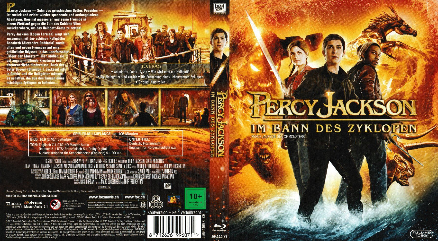 Alle DVDs: Blu-Ray - Percy Jackson: Im Bann des Zyklopen – Gebraucht aus Langnau am Albis von MediaRescuerKeLoX
