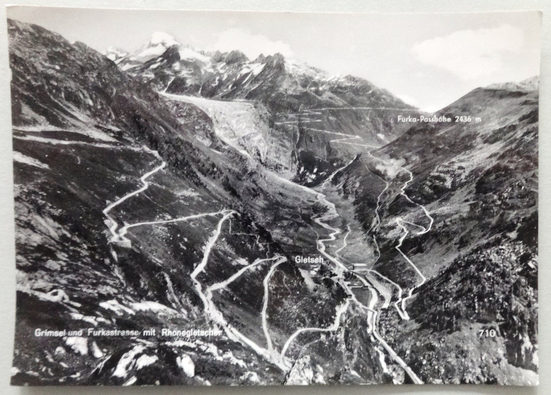 Cartoline postali: Grimsel und Furkastrasse mit Rhonegletscher – Usato da Fétigny venduto da Billy2miny
