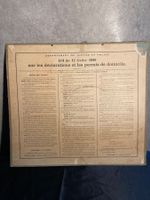 Affiche Ancienne: Loi sur les Déclarations de Domicile 1898