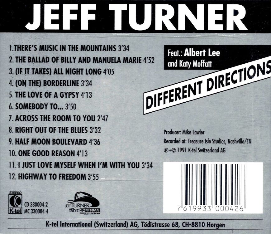 Jeff Turner DIRECTIONS Albert Lee Katy Moffatt CD signiert Kaufen auf