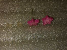 ohrringe modeschmuck,,,2 blumen,,,lela farbe,,,matte