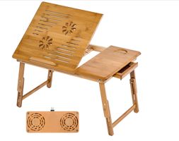 Laptoptisch Kerstin aus Bambus, klappbar und höhenverstellb