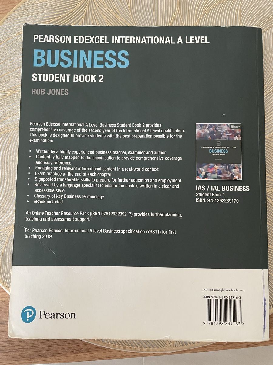 Bücher: Pearson Edexcel A Level Business, Student Book 2 – Gebraucht aus Dierikon von fri_djn6 2